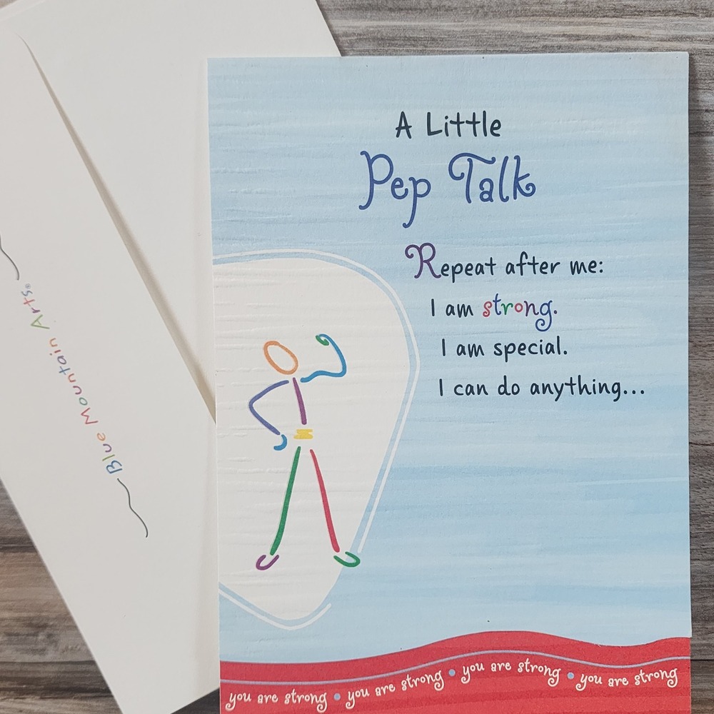 Blue Mountain Arts Greeting Card A Little Pep Talk Encouragement Support Strong